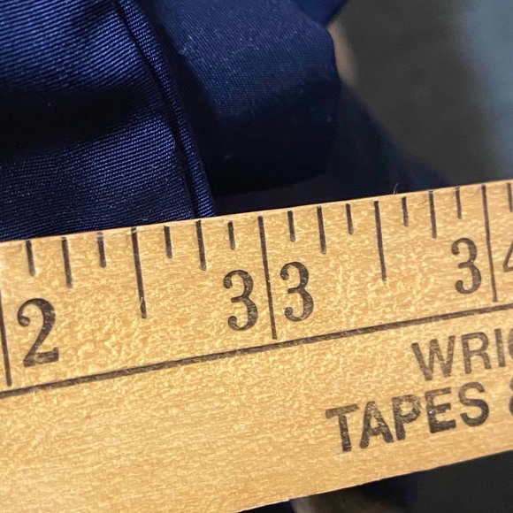 Roaman’s Navy Blue Blouse Sz 3X. Polyester slick - Picture 5 of 11